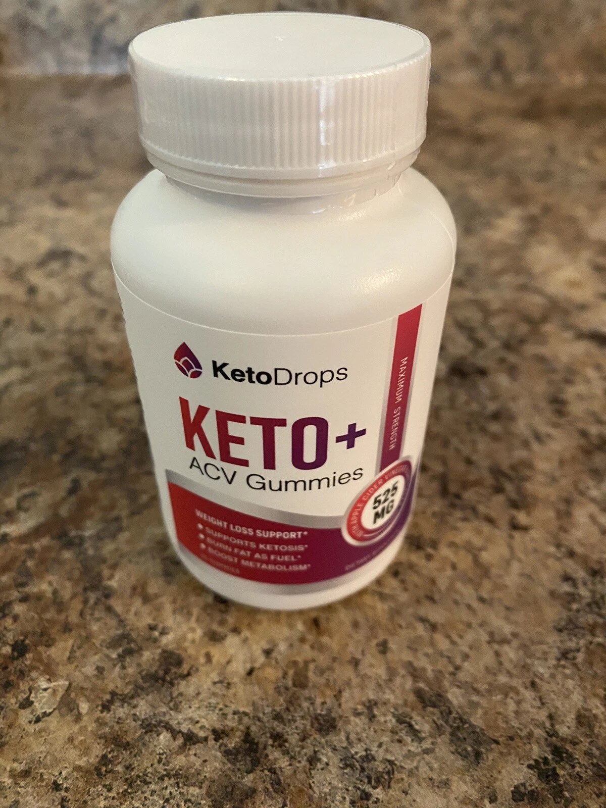 Keto Drops KETO + ACV Weight Loss Support Supplement 525mg 30 Gummies Exp 1/26