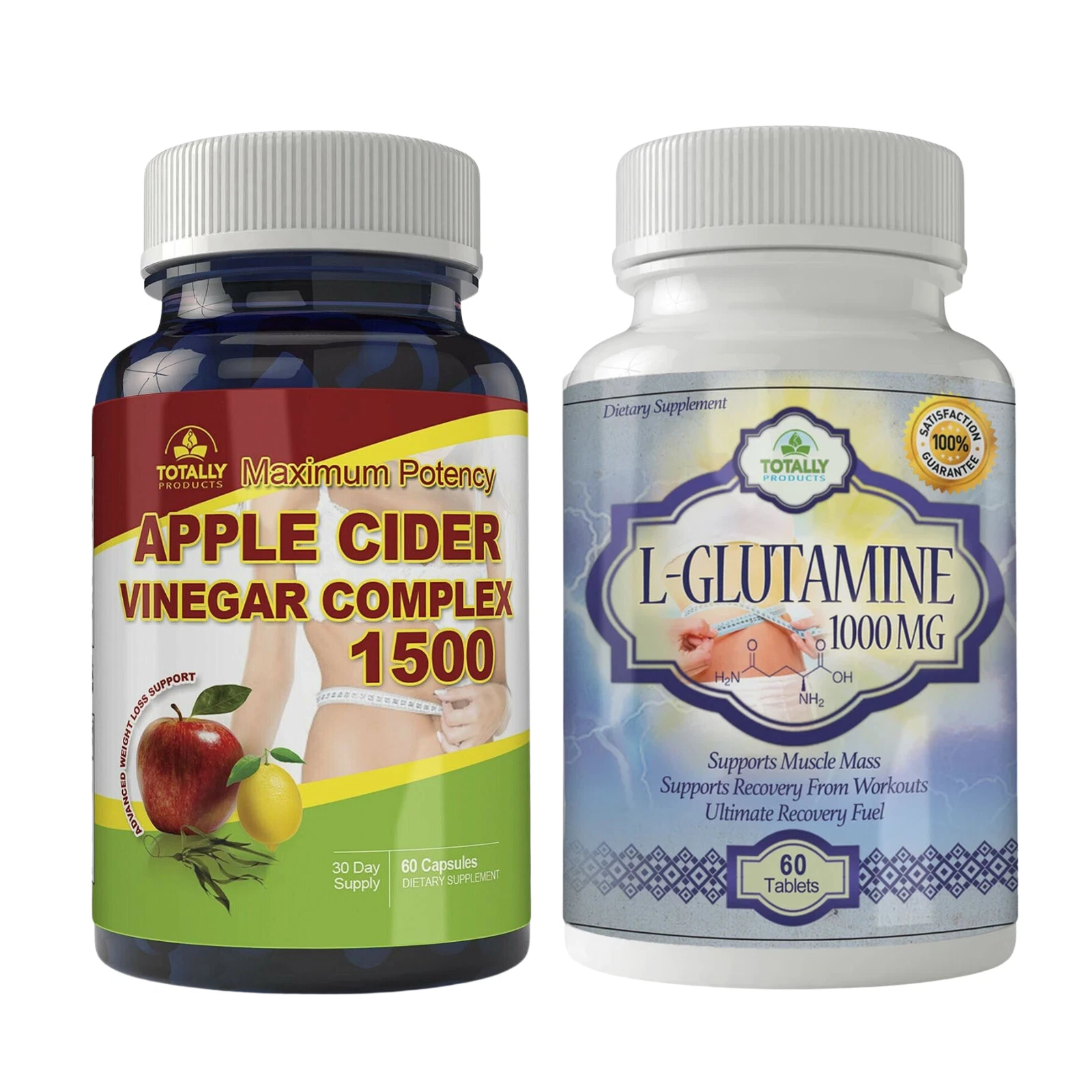 Apple Cider Vinegar Weight Loss and L-Glutamine Supplements Muscle Growth Pills