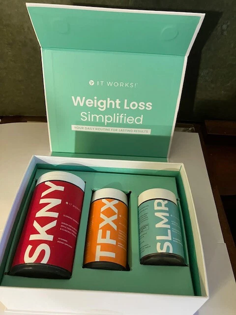 It Works! 1 SLMR (30 cap) 1 SKNY (60 gummies) 1 TFXX fat burn (60) Slimming Trio