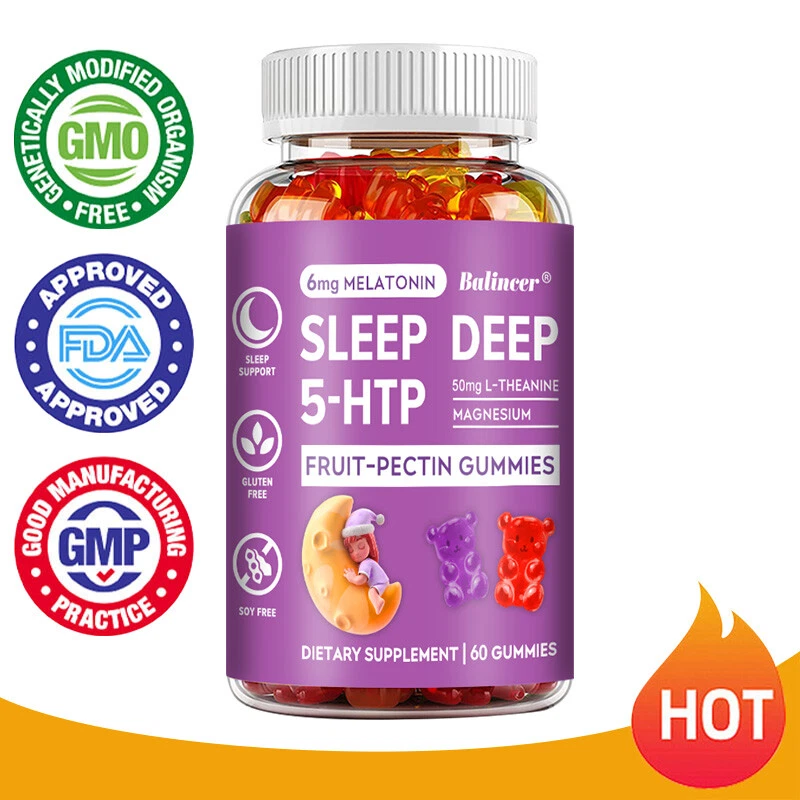 Sleep Deep 5-HTP Gummies - Relax And Sleep Peacefully,Relief Stress,Calm Mind