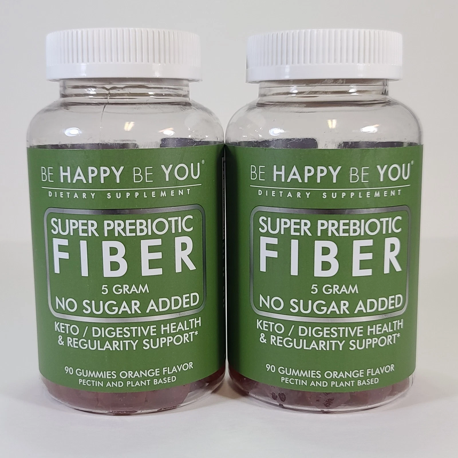2x Be Happy Be You Super Prebiotic Fiber Digestive & Regularity 90 Gummies 2027