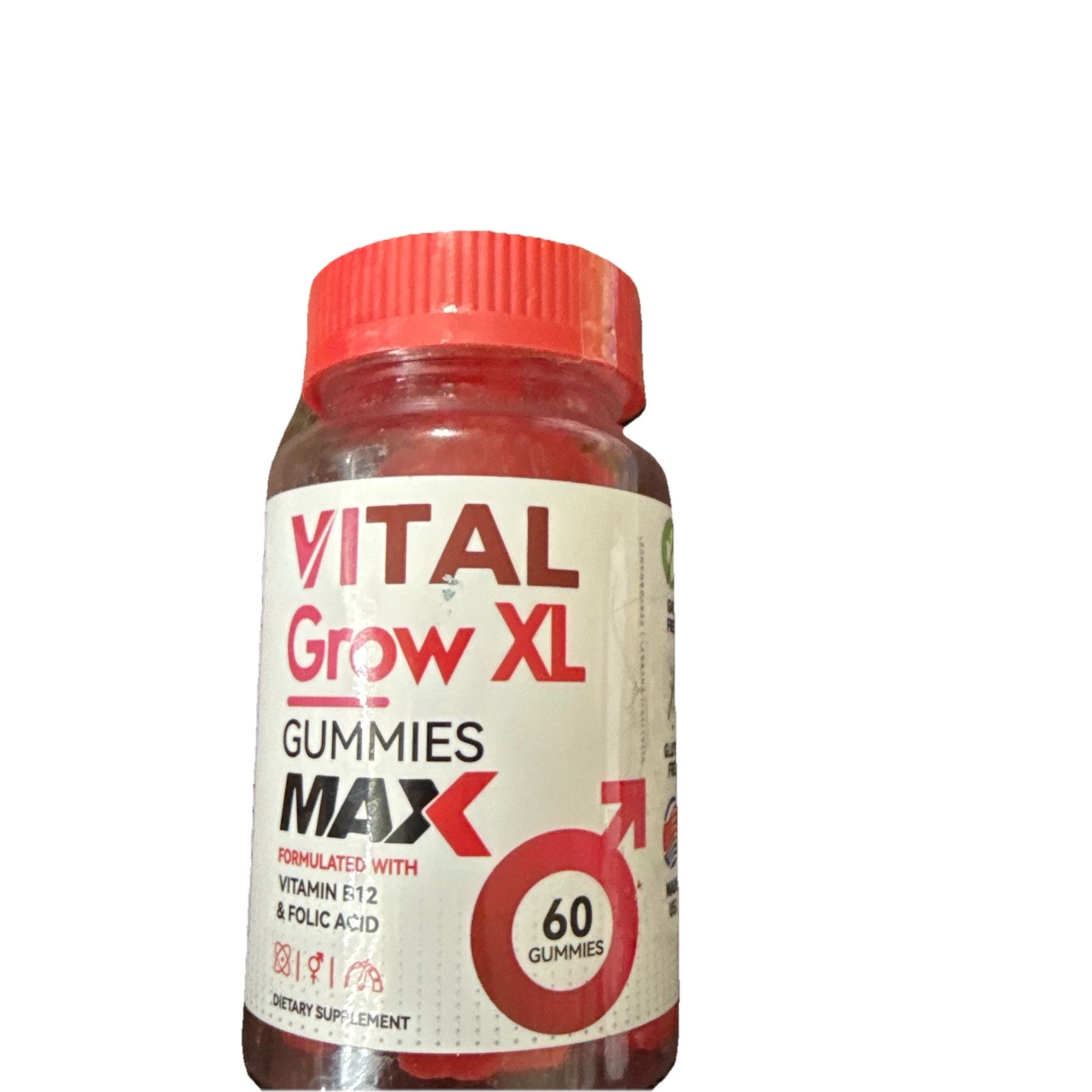 Vital Grow XL Male Gummies - Enhances Energy and Endurance, Muscle Recover 12/26