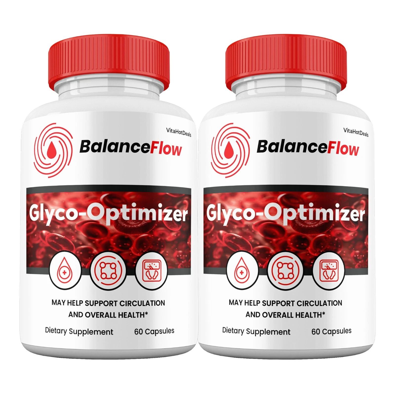 Balance Flow Glyco Optimizer Capsules, Max Strength, BalanceFlow Pills (2 Pack)