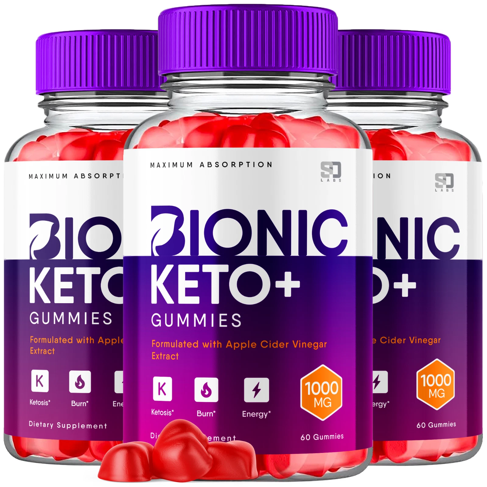 (3 Pack) Bionic Keto, Bionic Keto ACV Weight Loss Fat Burn Gummies (180 Gummies)