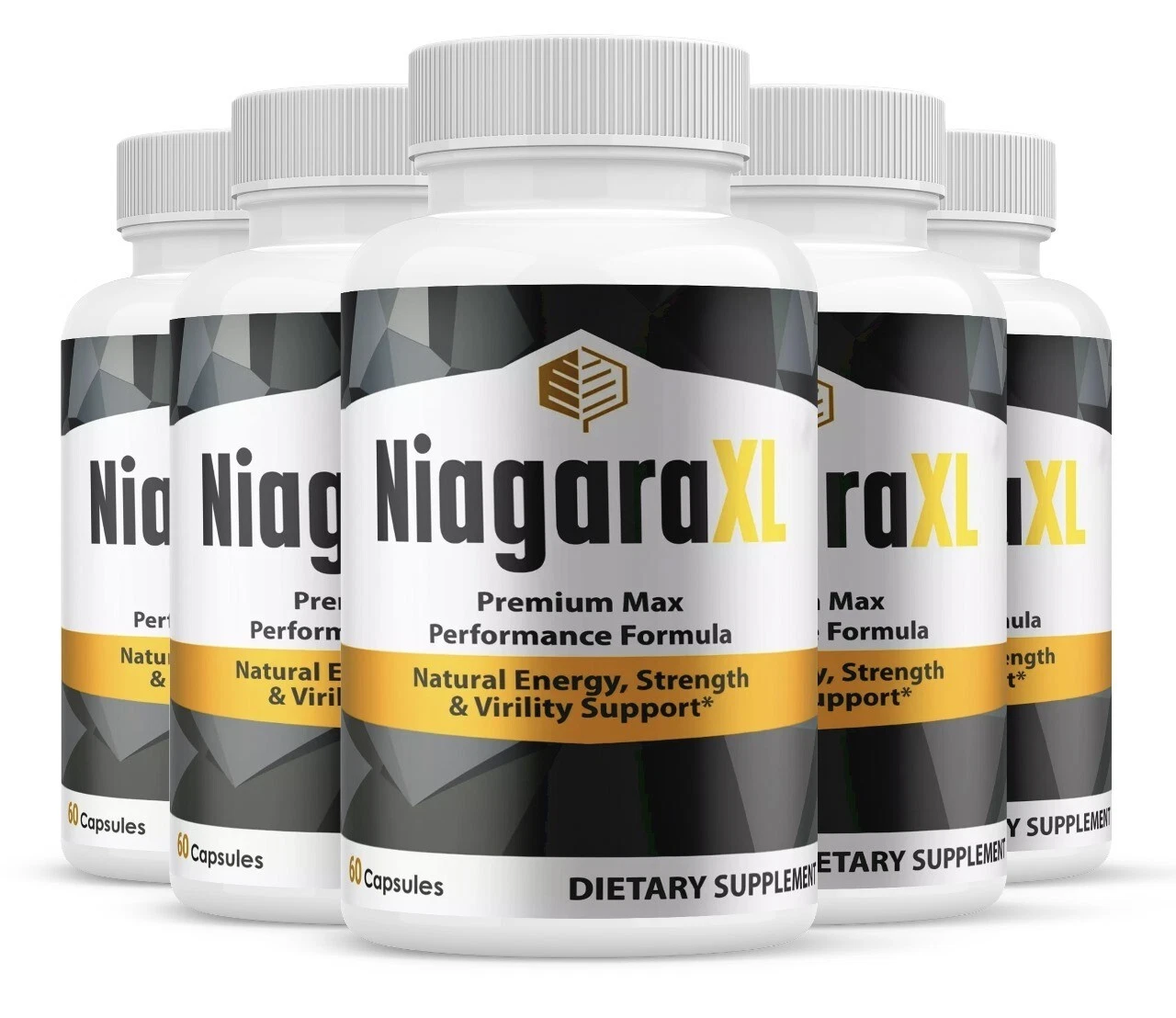 (5 Pack) Niagara XL Supplement, Niagara XL Capsules Max Strength (300 Capsules)