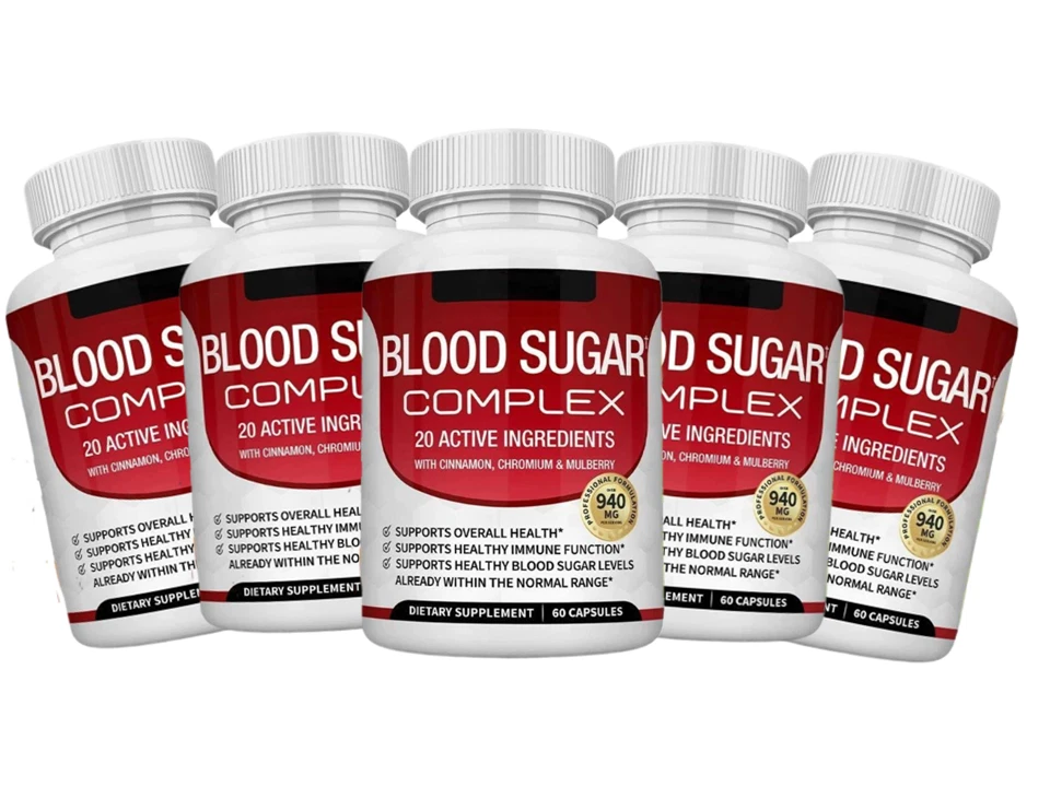 Blood Sugar Complex Supplement - Supports Healthy Blood Sugar Levels 60 Capsules
