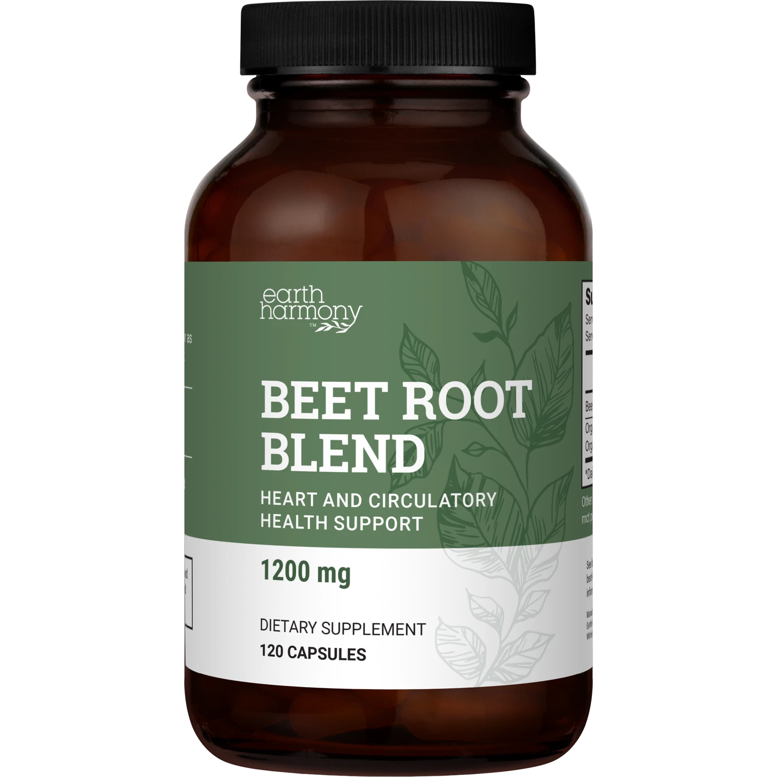 Organic Beet Root Powder Capsules 1200 mg - 120 Capsules