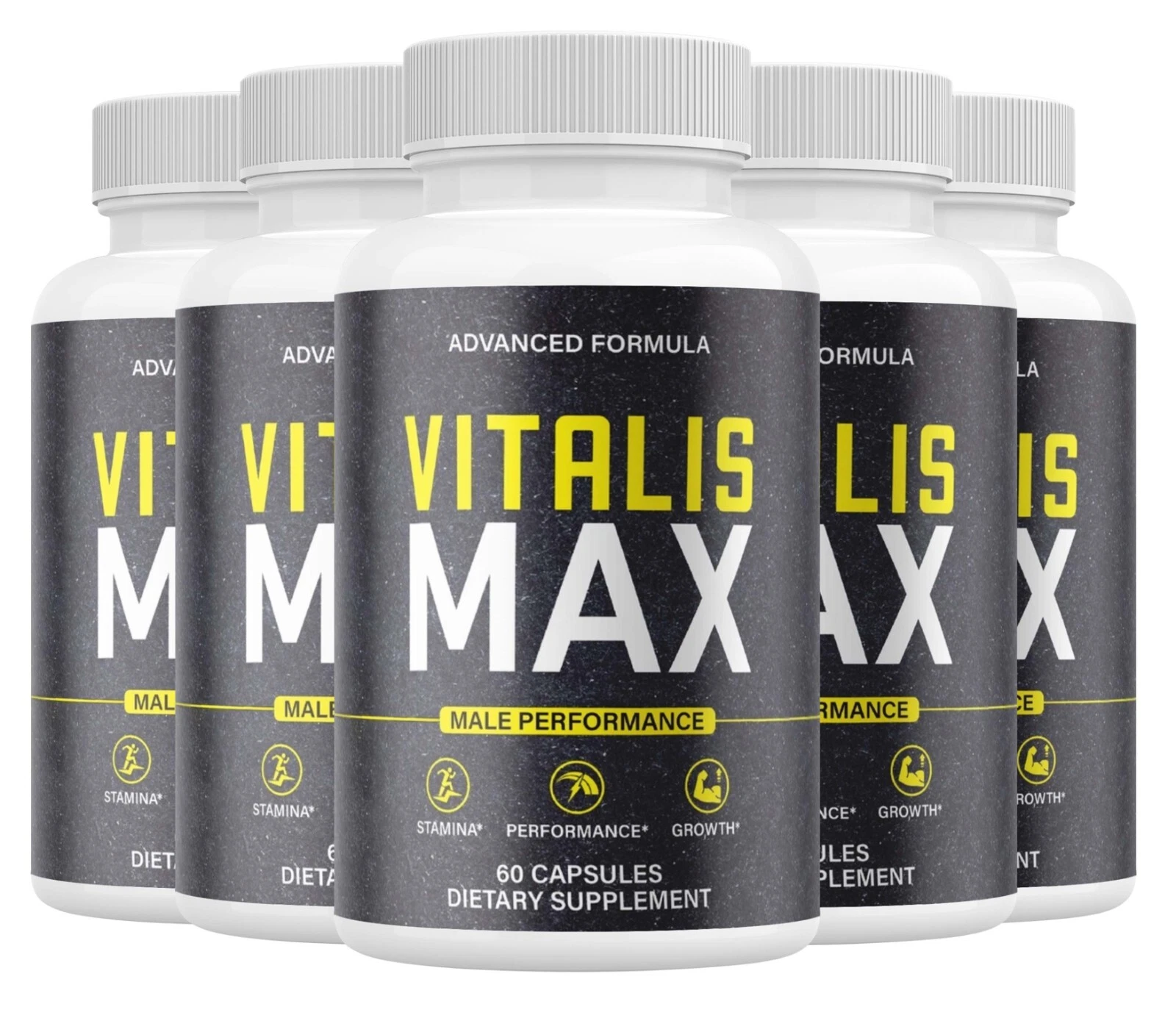 (5 Pack) Vitalis Max Pills for Men to Boost Male Health, Performance, & Vitality