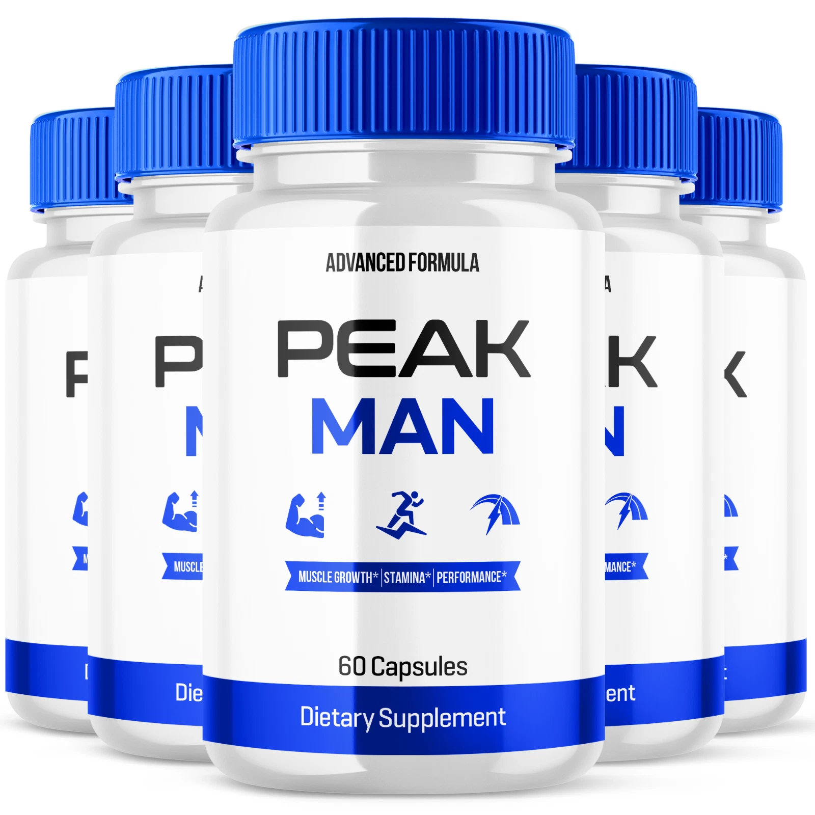Peak Man Advanced Supplement Pills for Men with Natural Ingredients 300 Capsules