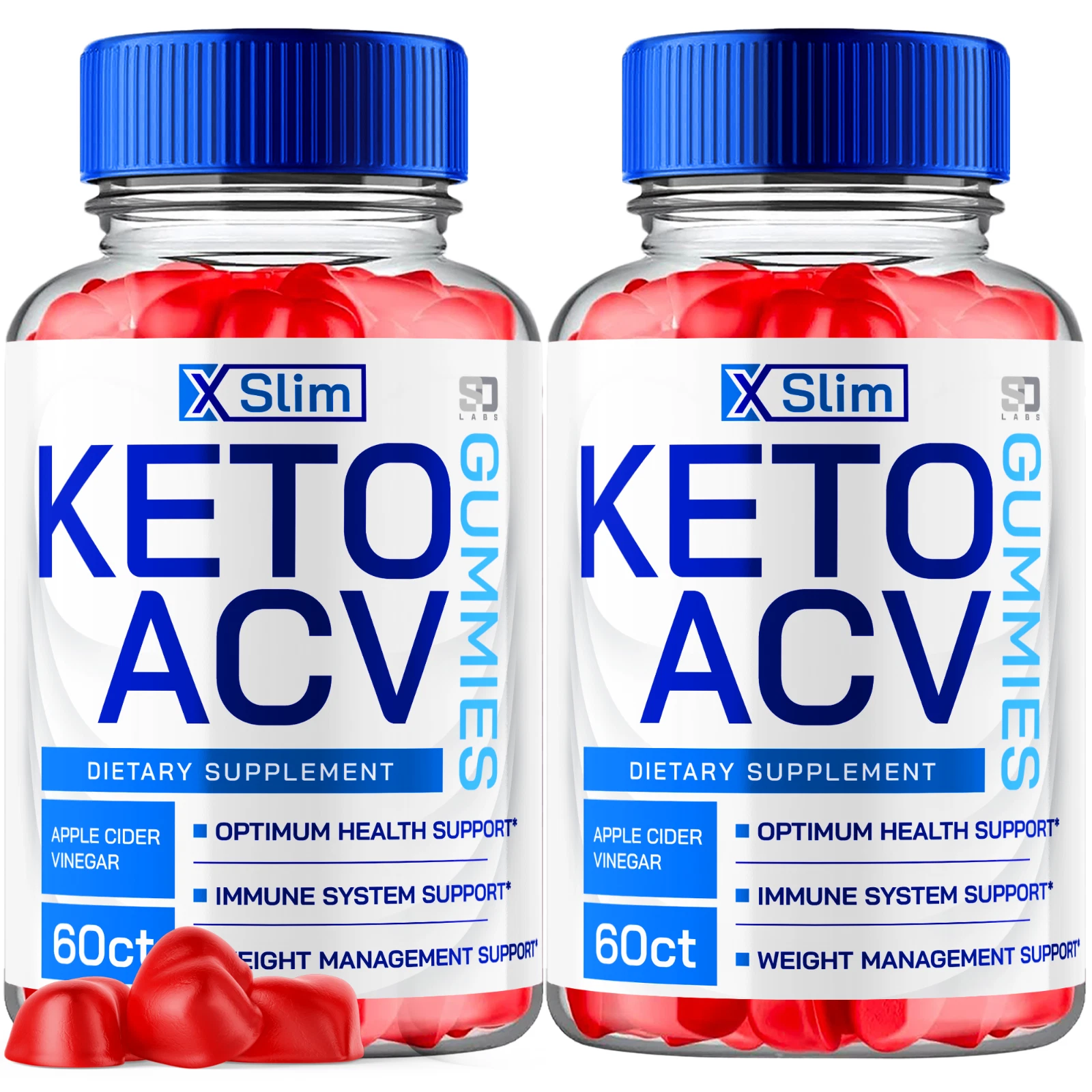 X Slim ACV Keto Gummies, X Slim for Weight Loss & Fat Burning 120 Gummies 2 Pack