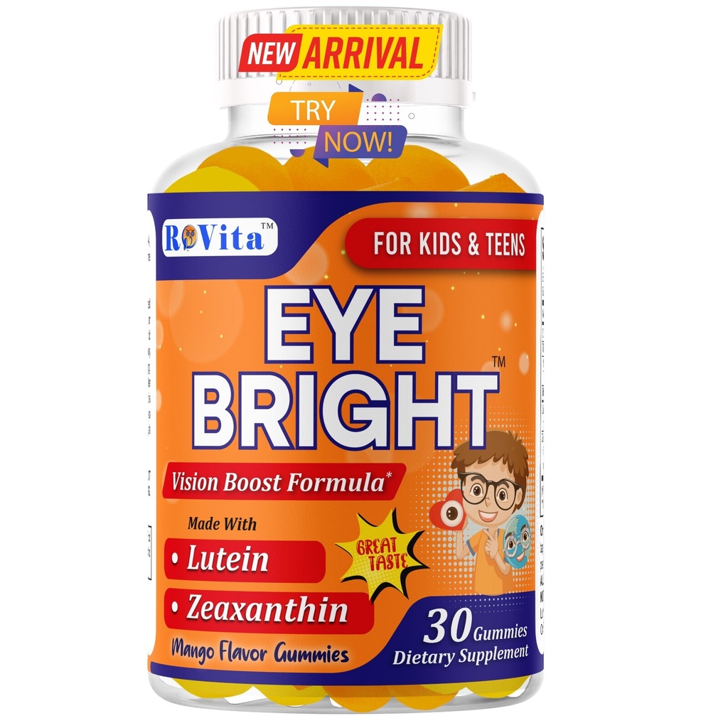 Kids Eye Health Gummies with Lutein Zeaxanthin Vision Support, 30 Gummy