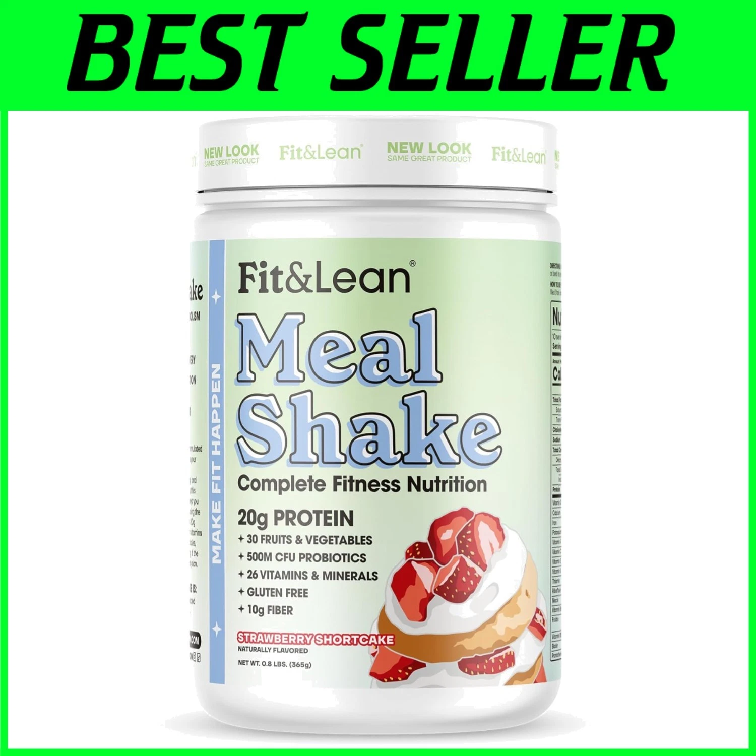 Complete Nutrition Meal Shake with 20g Protein & 500 Million Probiotics, 0.8 lbs