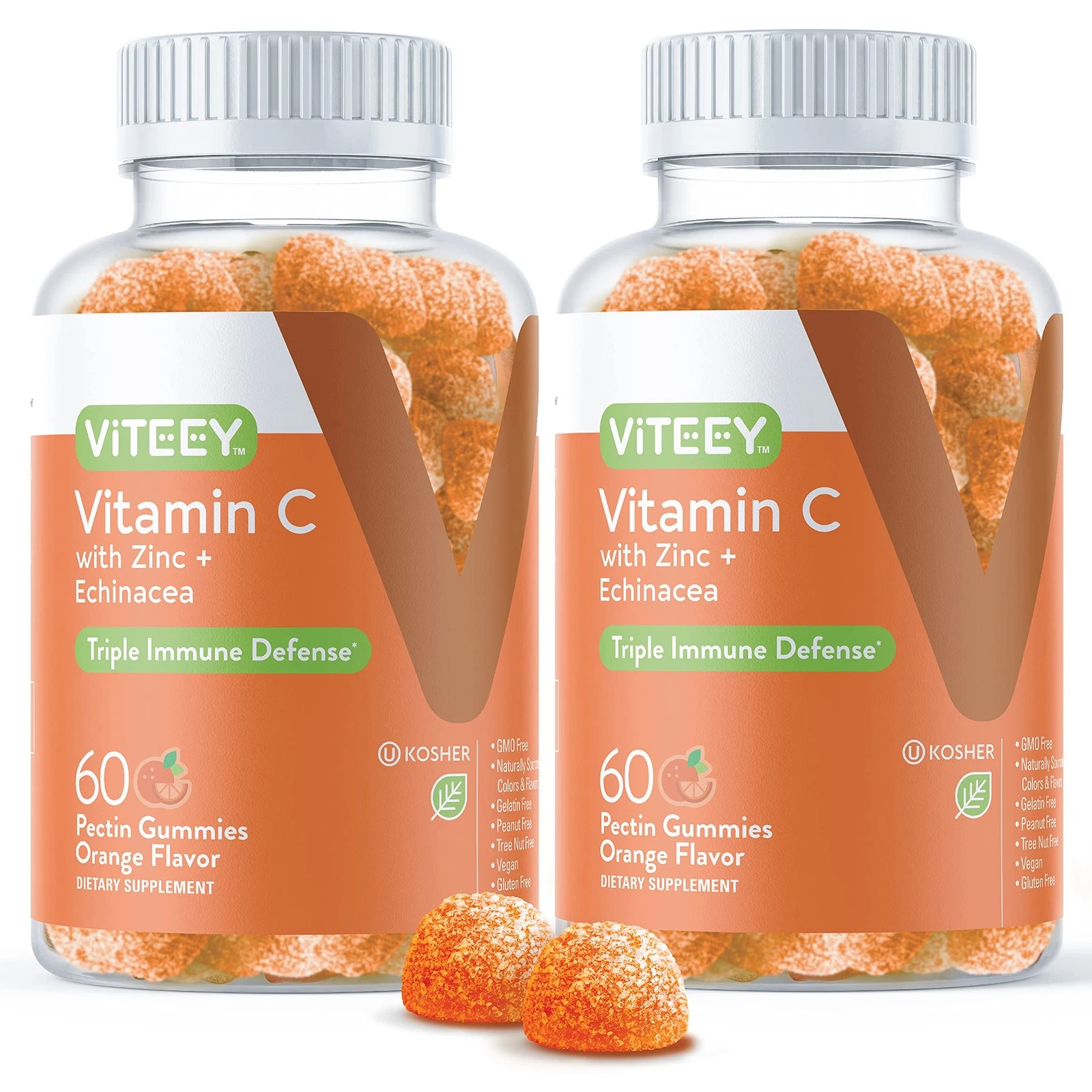 VITEEY Vitamin C Gummies for Adults & Teens with Zinc & Echinacea - Immune Suppo