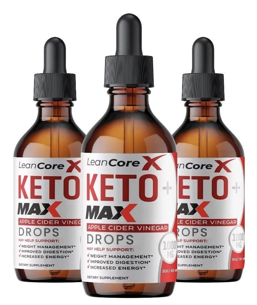 (3 Pack) Lean Core X Keto MAX ACV Drops, LeanCoreX Supplement , Vitamin B12