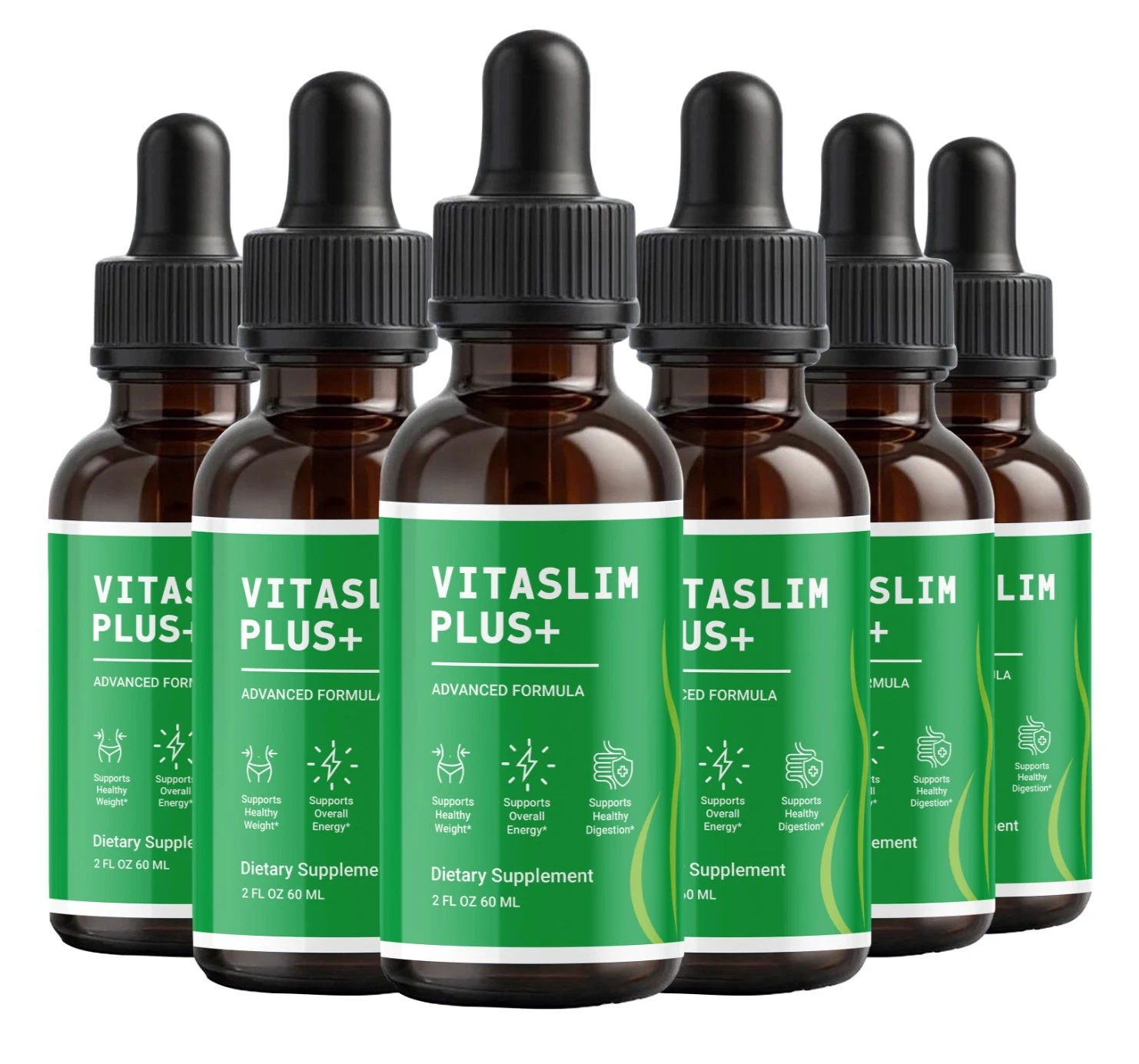 (6 pack) VitaSlim Plus Weight Loss Drops, Advanced Vita Slim Fat Burning Formula
