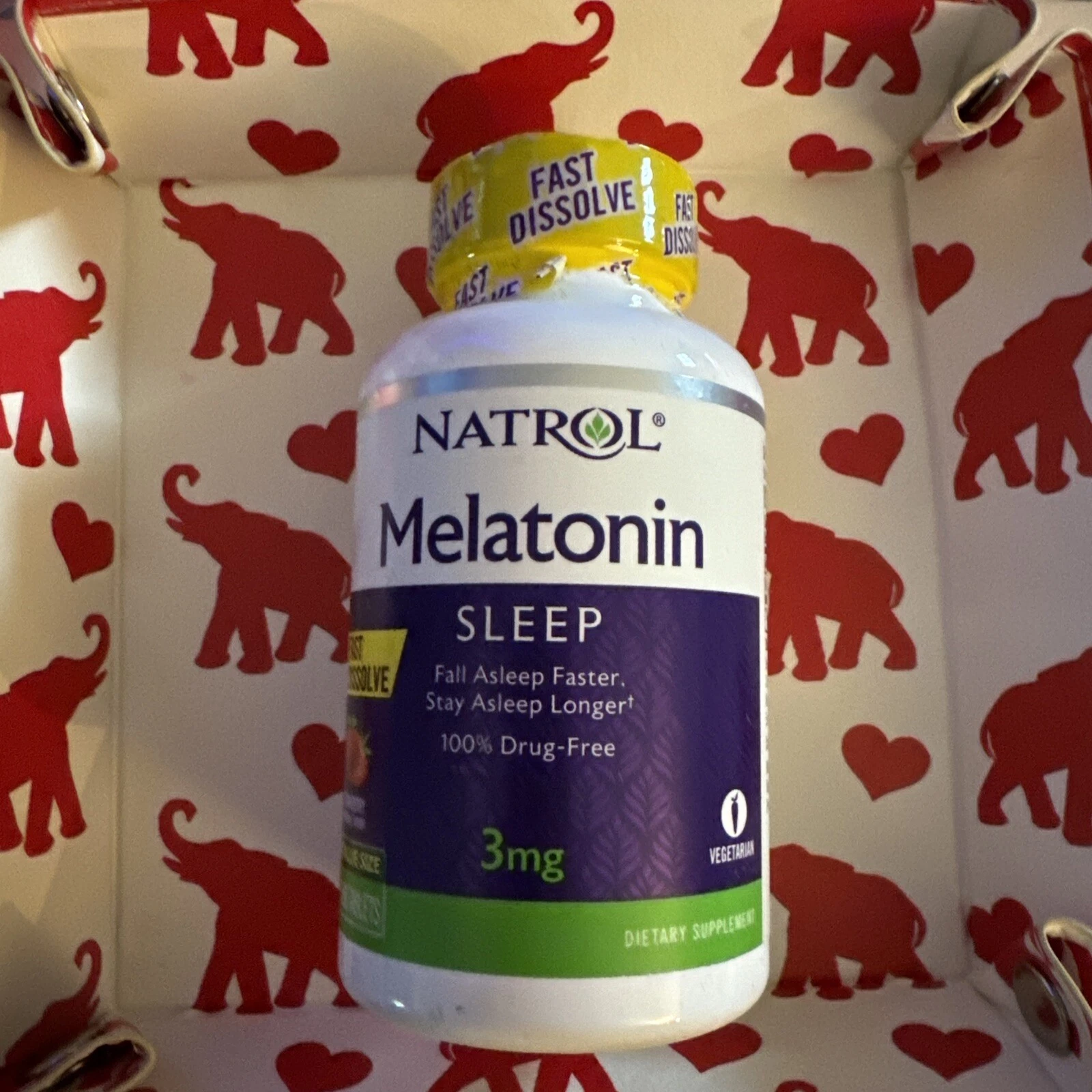 Natrol Melatonin, Fast Dissolve, Strawberry, 3 mg, 150 Tablets