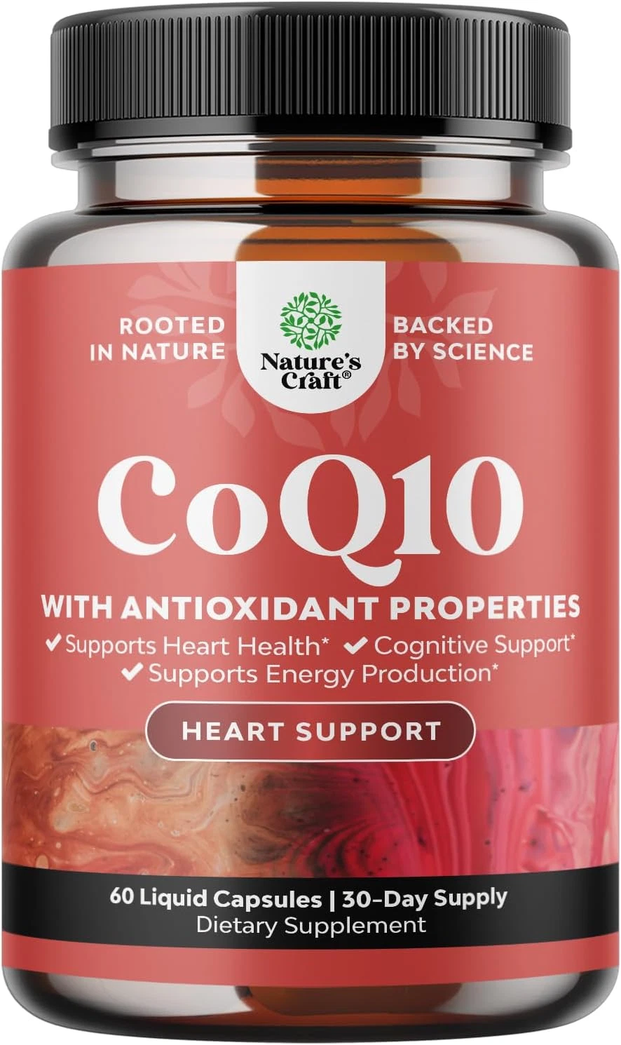 Coq10 200Mg per Serving Liquid Capsules Supplement - High Absorption Coenzyme Q1