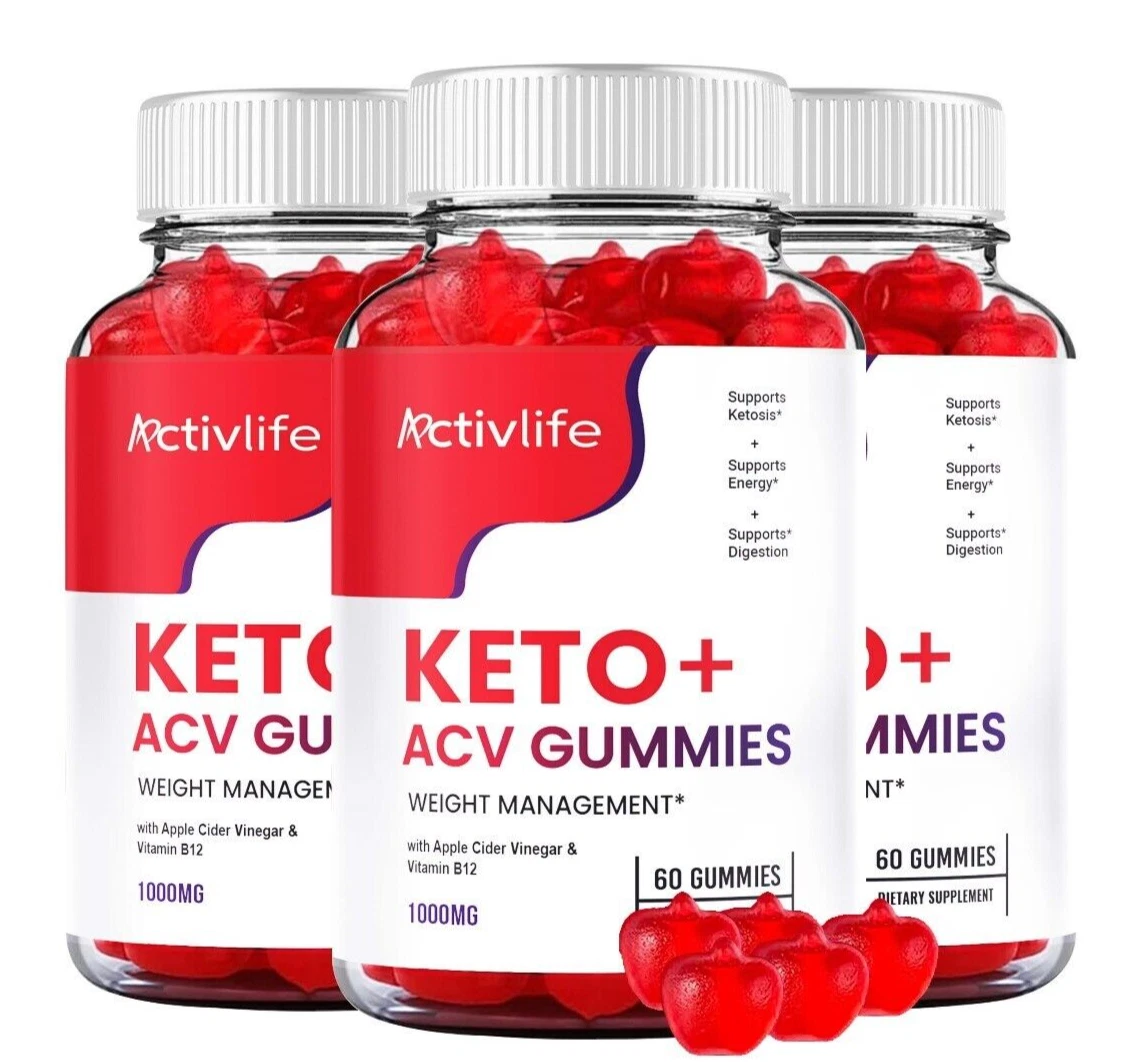 (3 Pack) ActivLife ACV Keto Gummies to Boost Weight Loss & Amplify Energy Levels