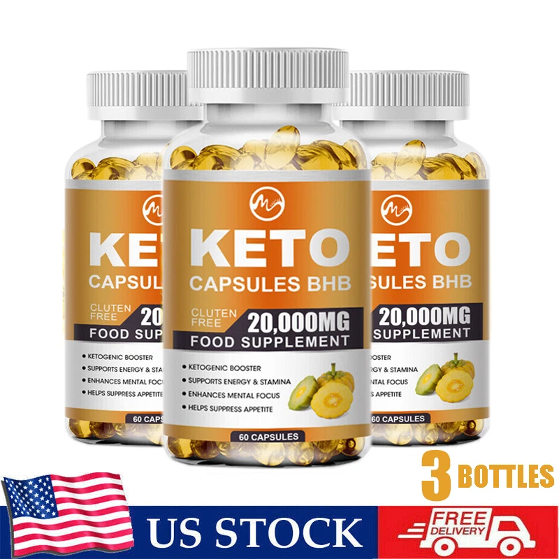 3 üveg Keto Bhb kapszula diétás tabletták keton zsírégető fogyás kiegészítés