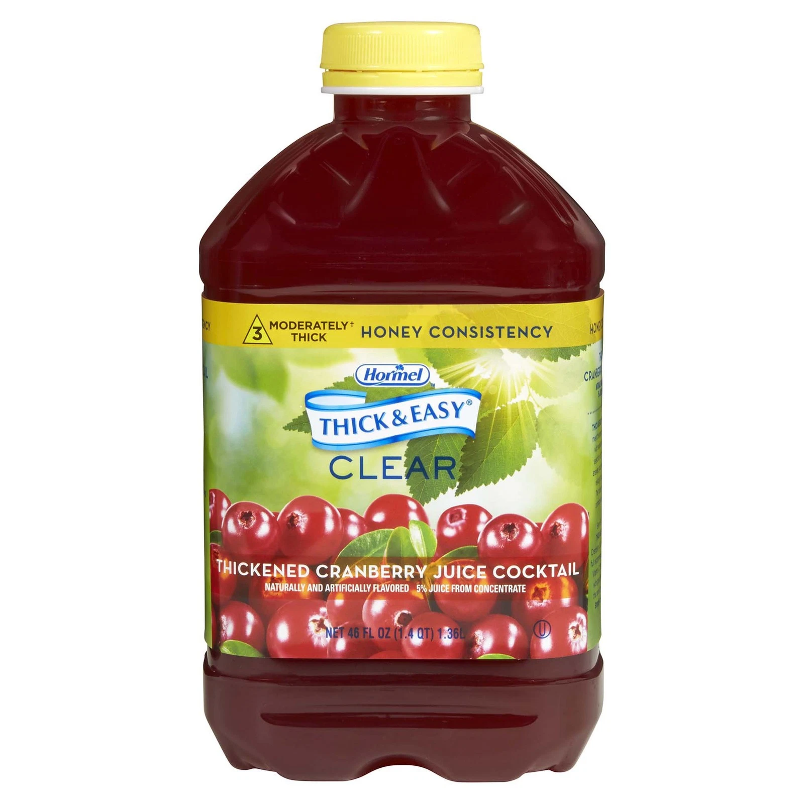 Thick & Easy Thickened Beverage Cranberry Juice 46 oz. Bottle 6 Ct