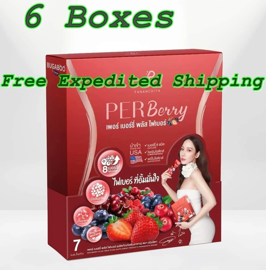 6 X Per Berry Plus Fiber Diet Supplement Weight Control Probiotics Prebiotics