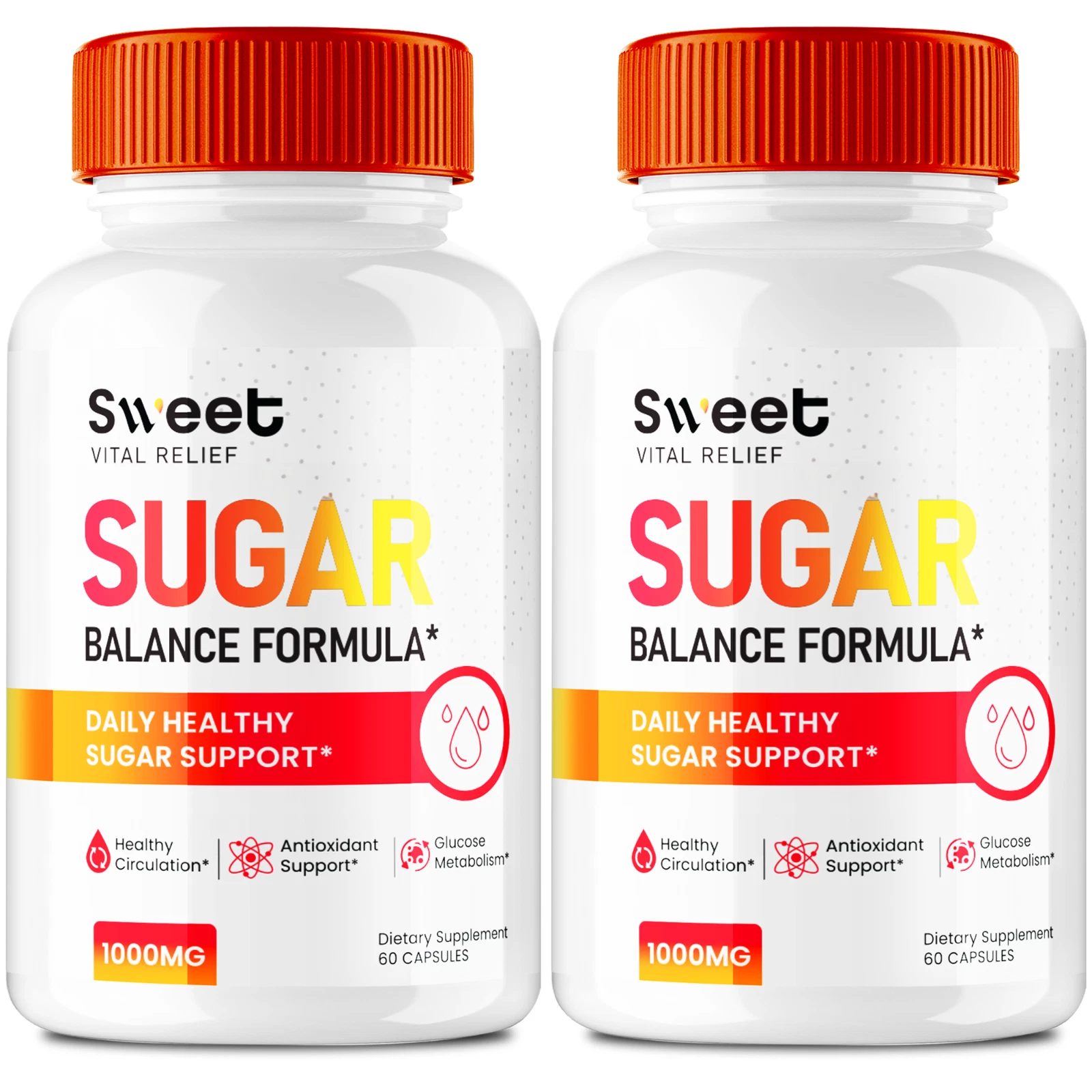(2 Pack) Sweet Vital Relief Pills to Support Blood Sugar & Blood Pressure Levels