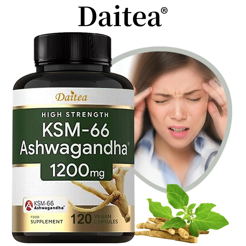 KSM-66 Ashwagandha Capsules,Supports Energy & Focus,Boosts Endurance & Stamina