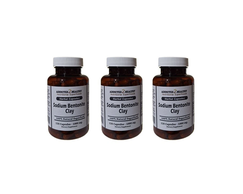 360 Sodium Bentonite Clay Capsules 1000 mg - Detox, Gut Health, Cleanse Toxins