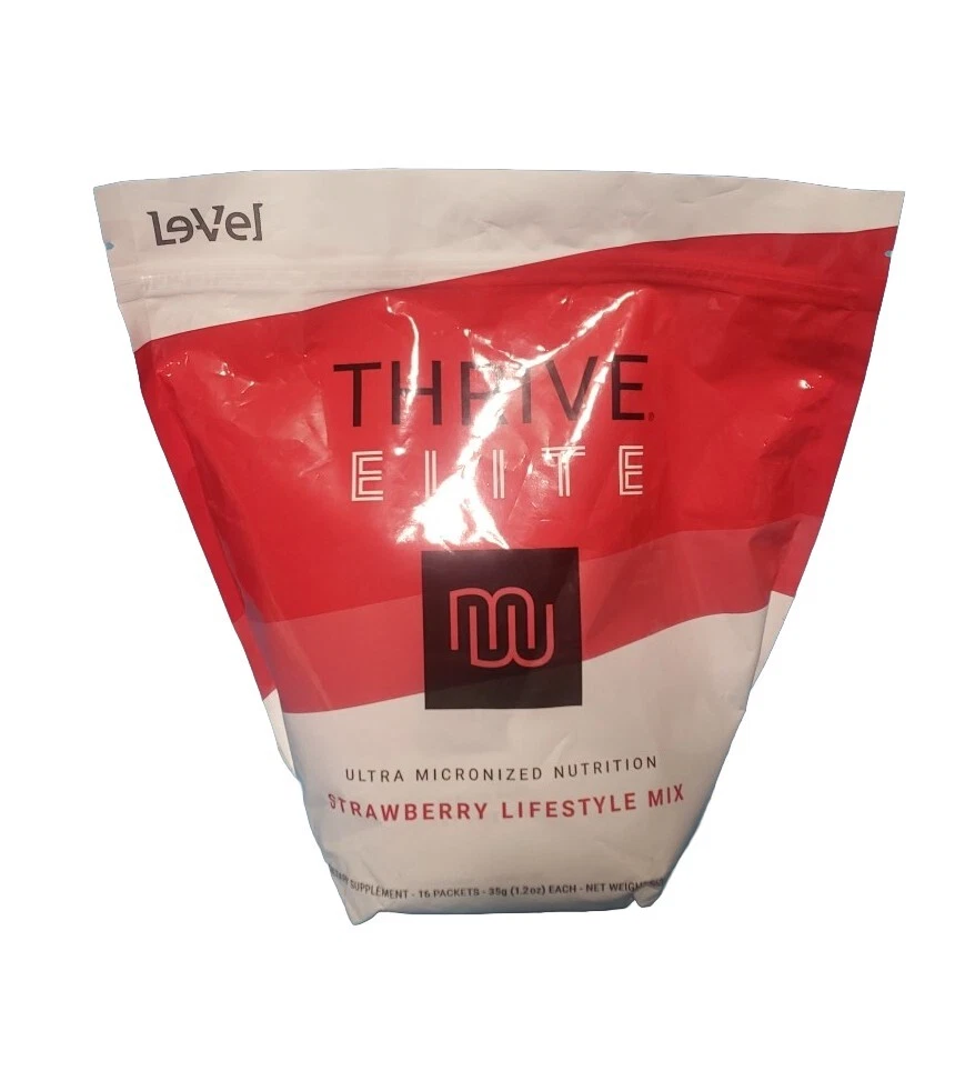 LeVel THRIVE - Strawberry Lifestyle Mix - 16 Packets Elite