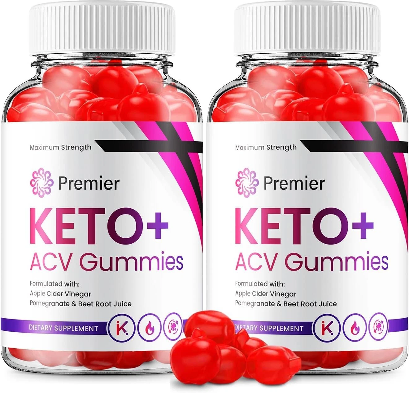 (2 Pack) Premier Keto ACV Gummies - Official - Keto Premiere ACV Advanced...