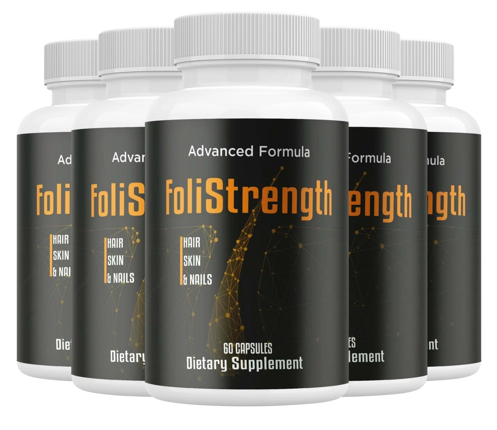 (5 Pack) FoliStrength Hair Growth Pills, Foli Strength for Hair, Skin, & Nails