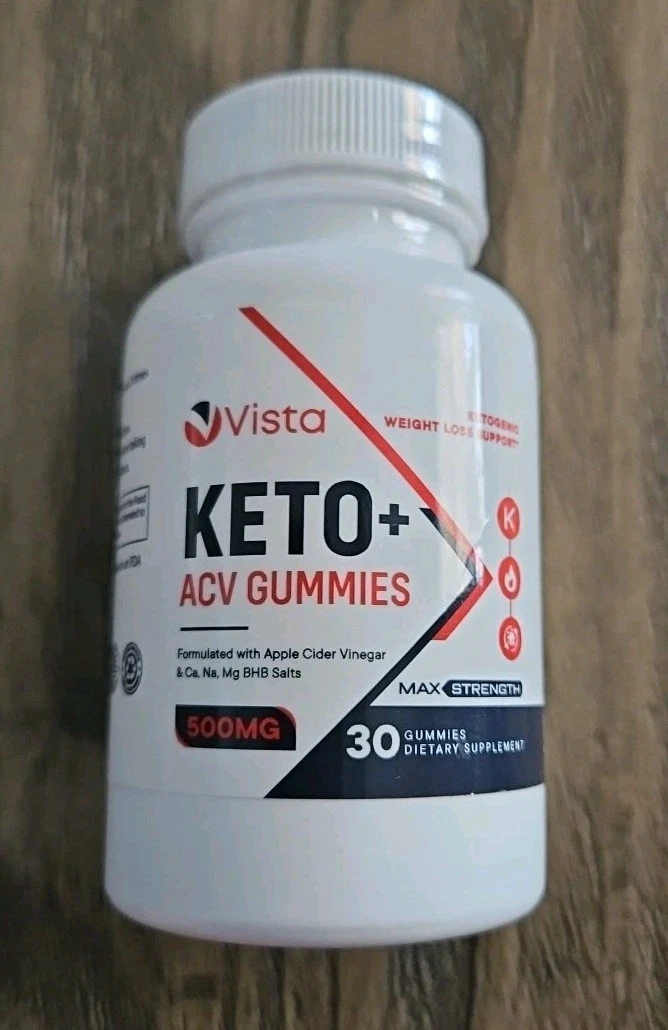 Vista Keto ACV Gummies 1000MG Apple Cider Vinegar (30 Gummies) Exp 8/25 New