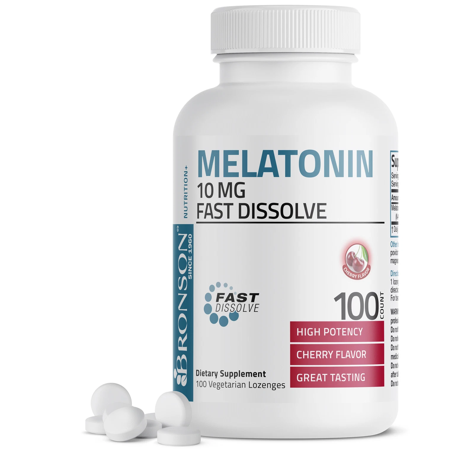 Melatonin 10mg Fast Dissolve Tablets - Sleep Aid, 100 Cherry Flavored Tablets