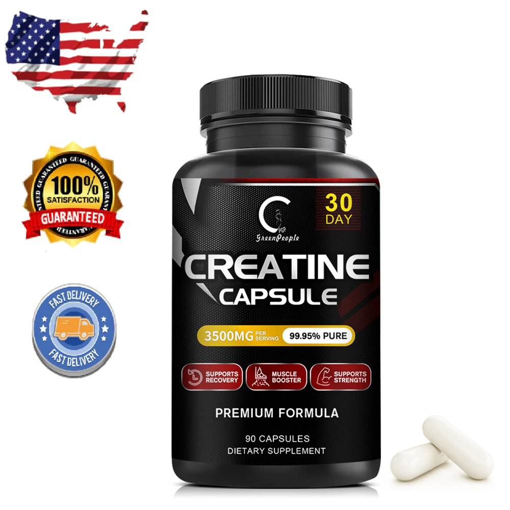 CREATINE Monohydrate 99.95% Pure Muscle Growth Strength, Performance & Recovery