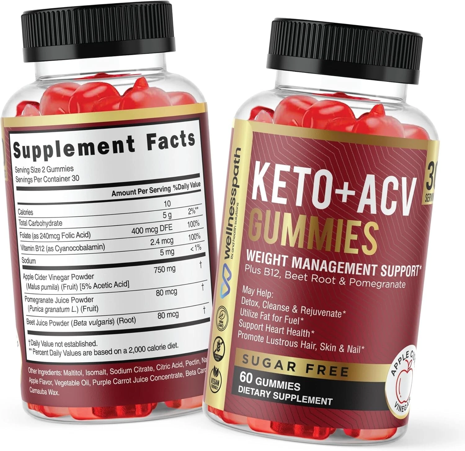 ACV KETO GUMMIES FOR WEIGHT LOSS, SUGAR FREE FAT BURNING GUMMIES FOR ADULTS