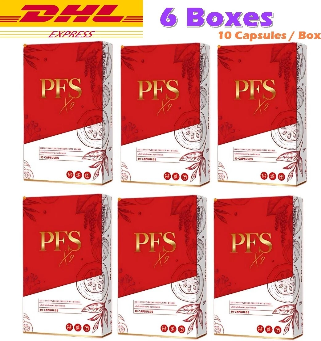6 Boxes PFS X2 Dietary Supplement For Weight Management Burn Block Slim 10 caps