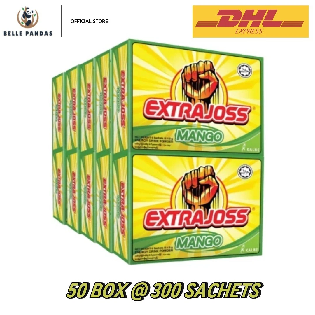 EXTRA JOSS 50 BOX (300 Sachets) Mango Flavour Sugar Free Energy Drink Powder