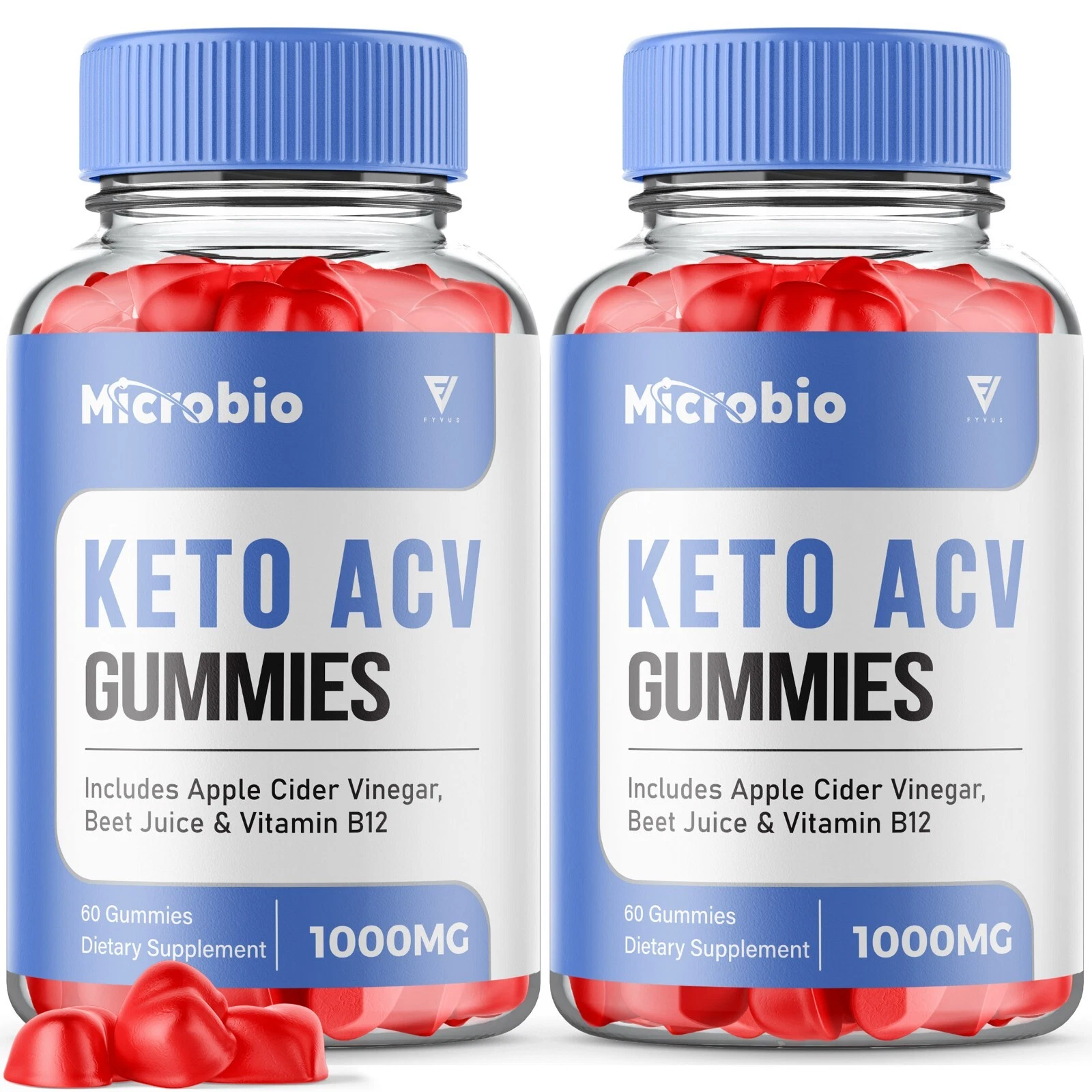 (2 Pack) Microbio Keto Gummies, Micro Bio ACV Maxmium Weight Loss (120 Gummies)