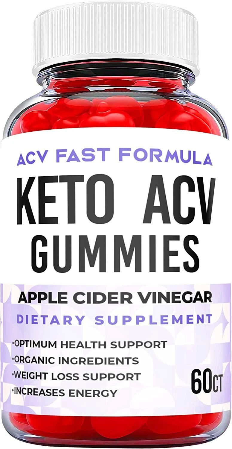 1 Pack - ACV Fast Formula Keto Gummies - Vegan, Weight Loss Supplement-60 Gums