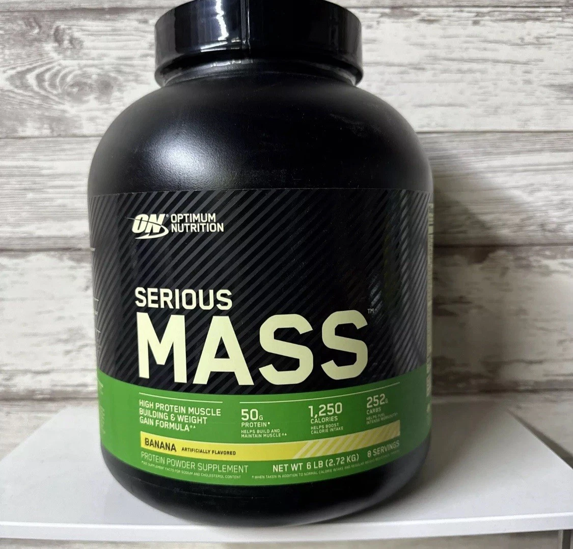 Serious Mass, Protein Powder Supplement, Banana, 6 lb (2.72 kg)
