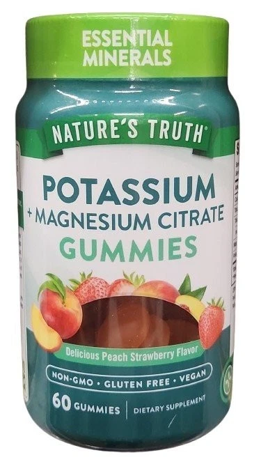 Nature's Truth Potassium Magnesium Citrate Gummies | 60 Count | Vegan,...