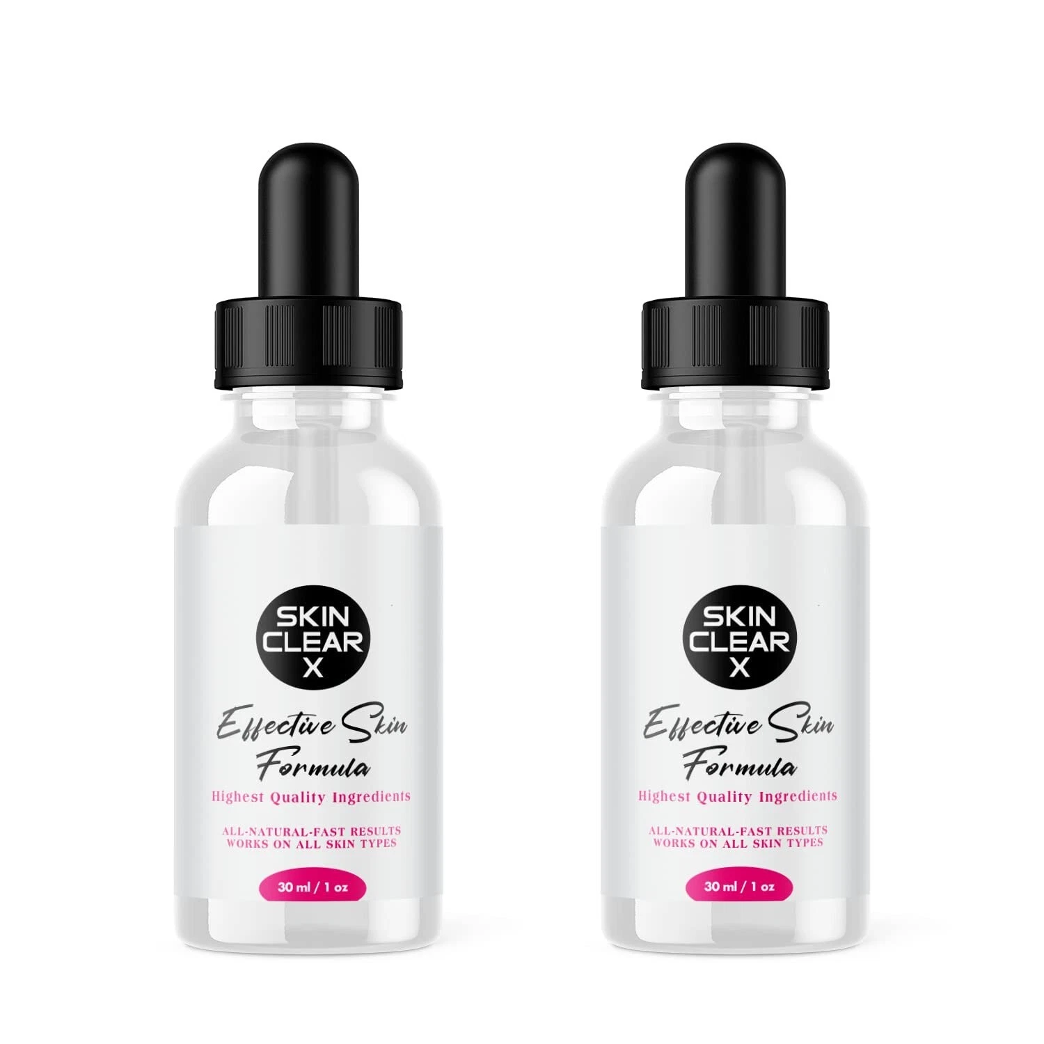 2 Pack - Skin Clear X Drops - Supports Healthy Skin, Facial Moisturizing Serum