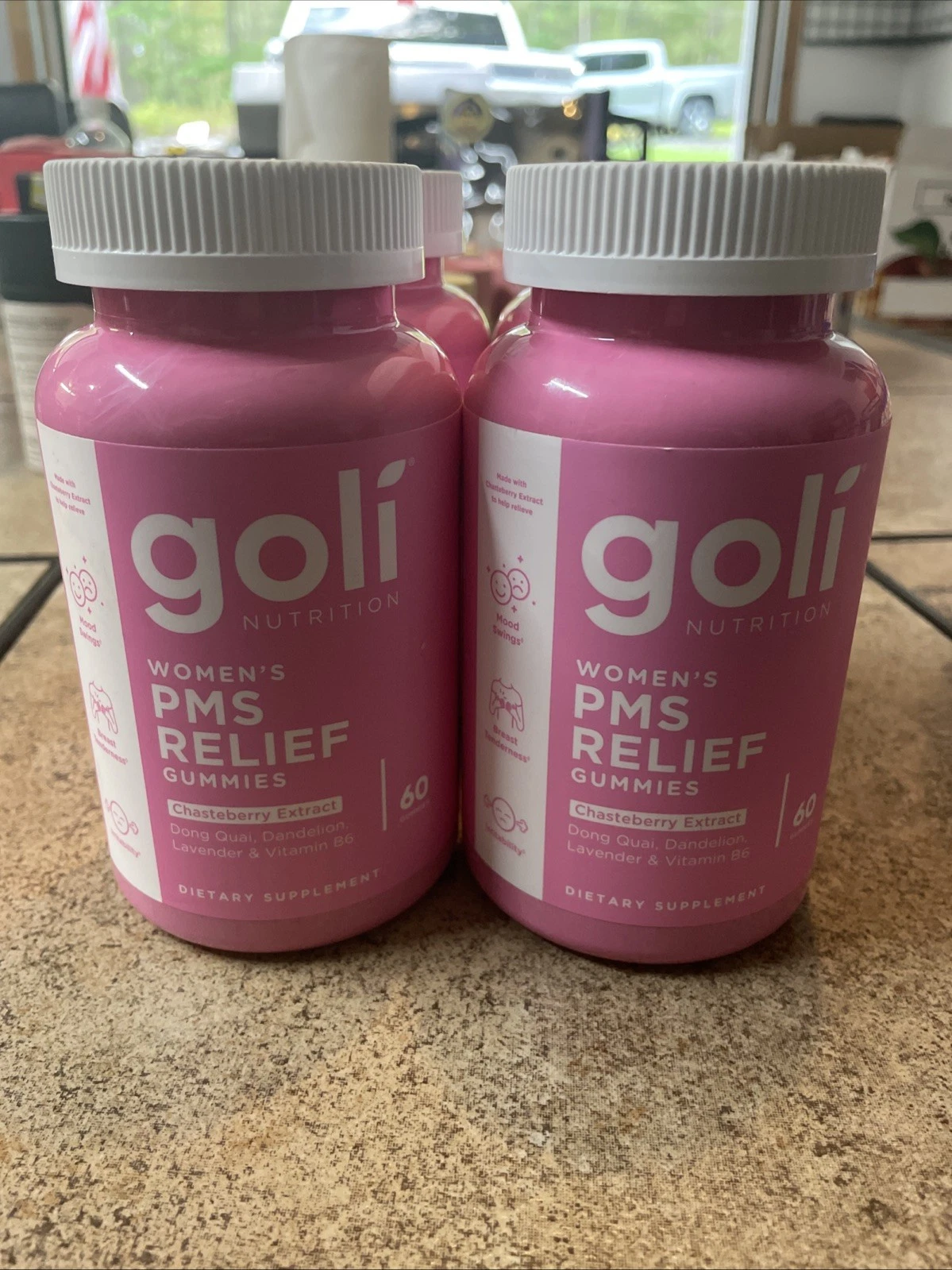 GOLI Women's PMS Relief Chasteberry Extract 60 Gummies Ea Exp 03/2026 (Lot of 2)