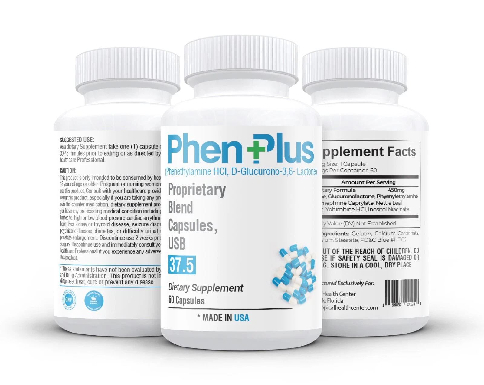 PhenPlus 37.5 Max strenght appetite suppressant fat burner diet pill