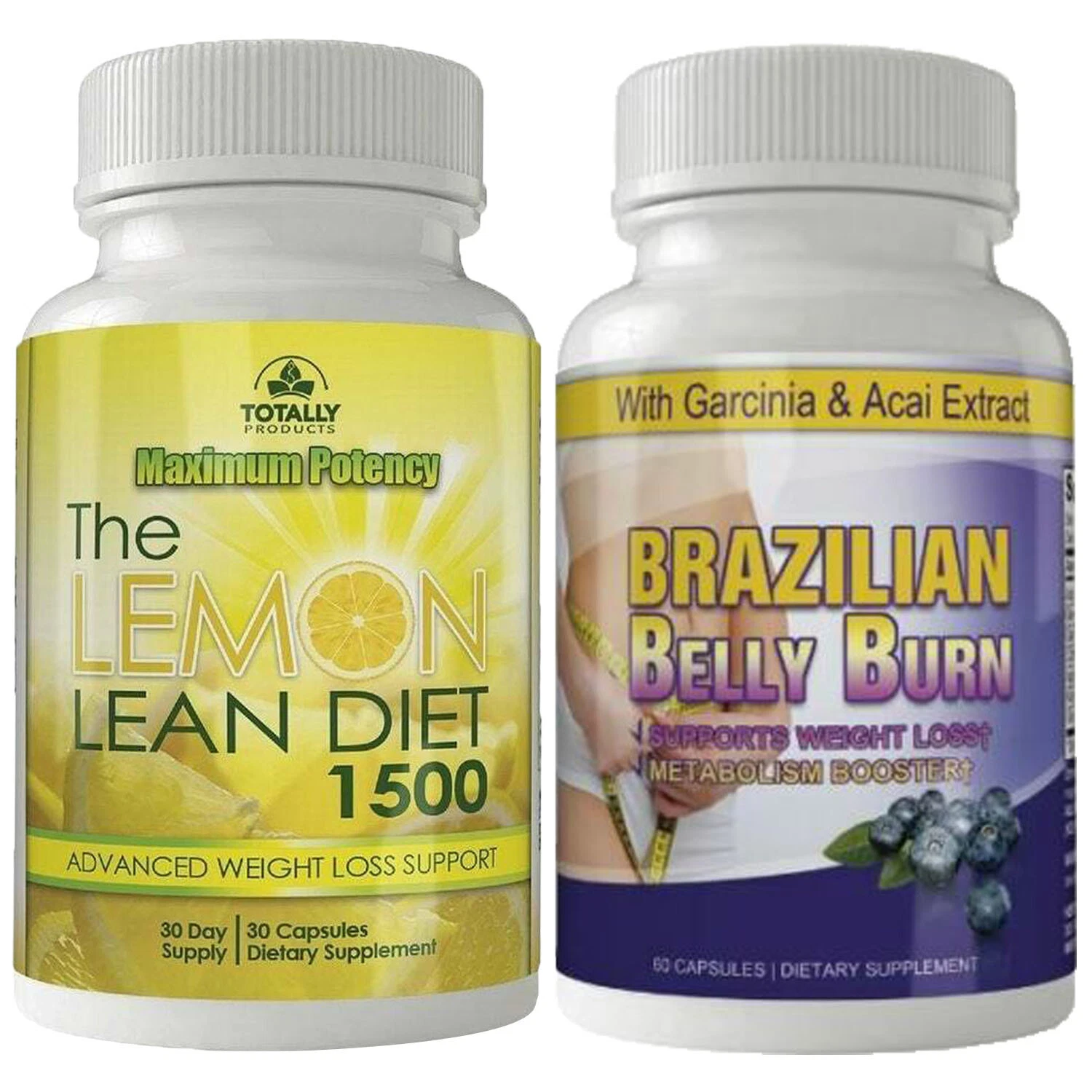 Lemon Lean Diet Acai Garcinia Belly Burn Weight Loss 90 Caps Combo Free Shipping