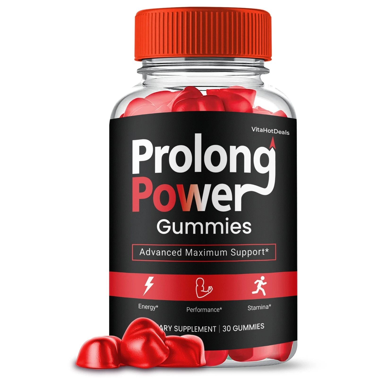 Prolong Power Gummies for Men, Max Strength Male Performance Formula (1 Pack)