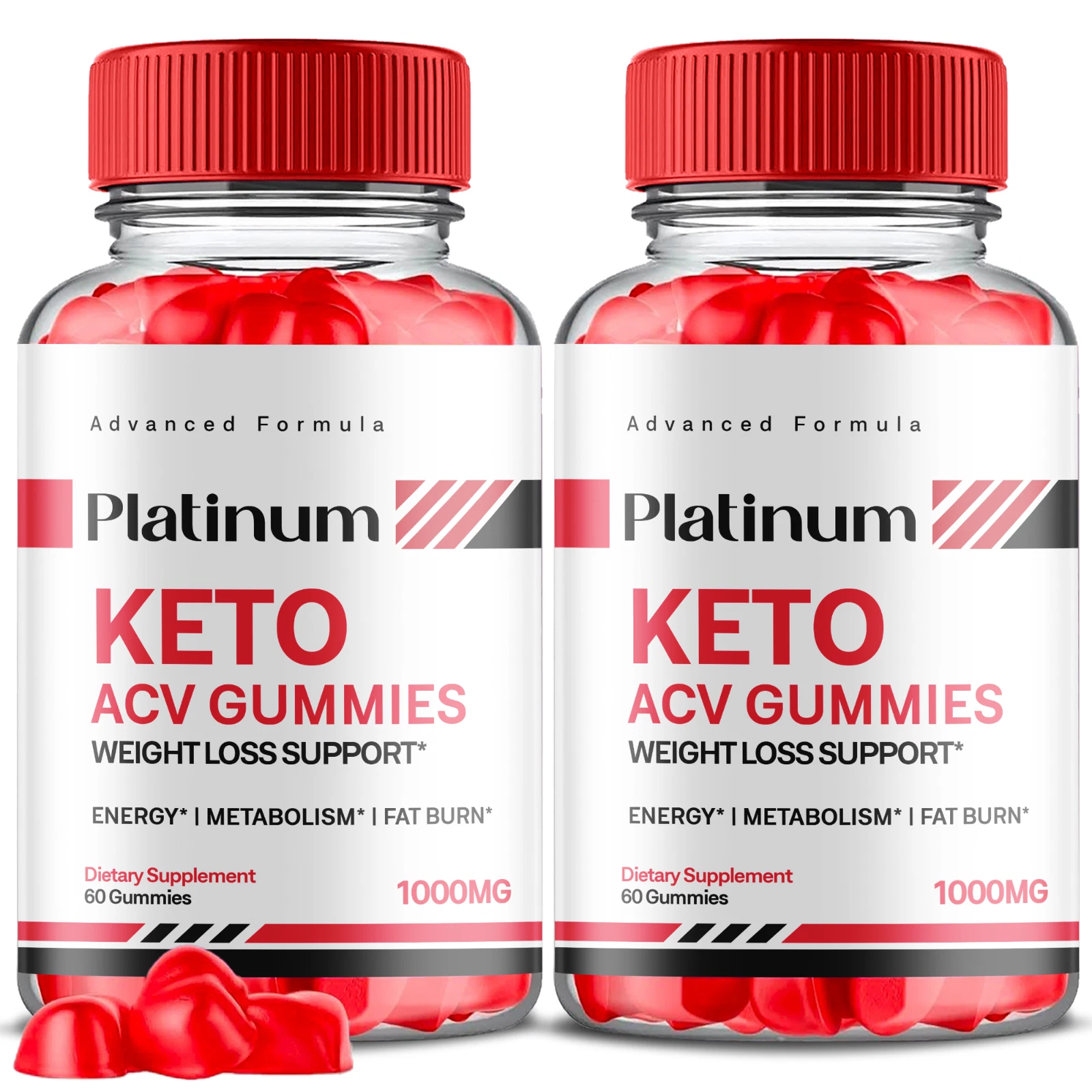(2 Pack) Platinum Keto Gummies, Platinum Keto Advanced Weight Loss (120 Gummies)