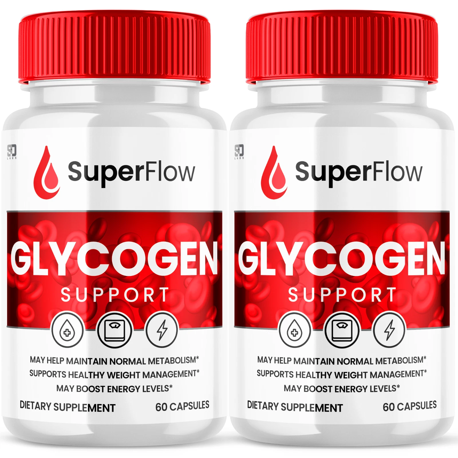 (2 Pack) Super Flow Glycogen, Blood Sugar Health Support Formula, 120 Capsules