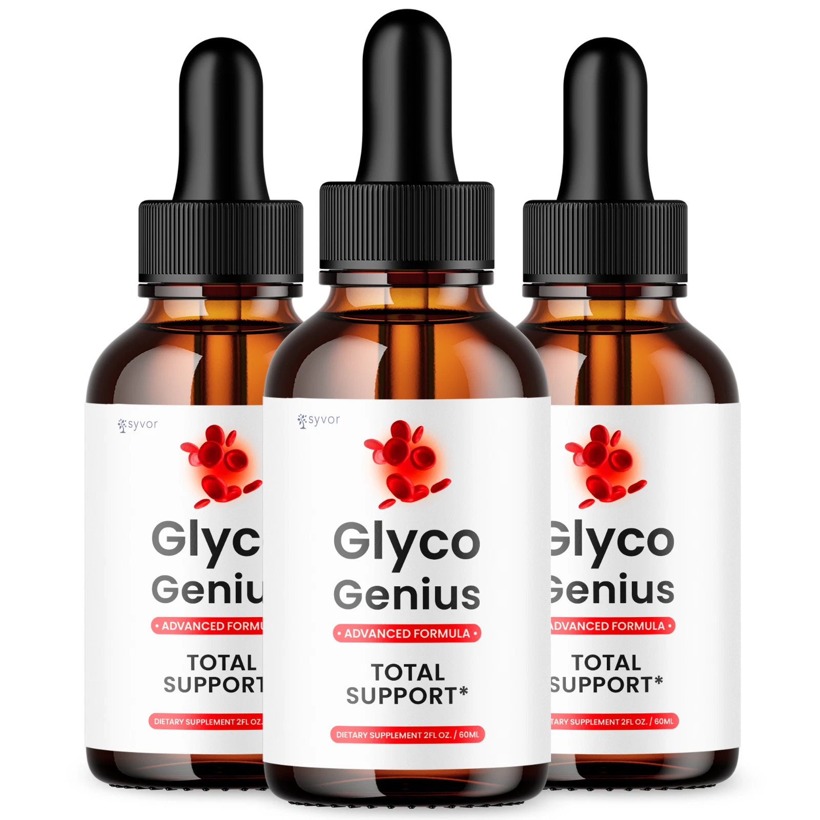 (3 Pack) Glyco Genius Blood Support Drops Advanced Vitamin Supplement 2ML