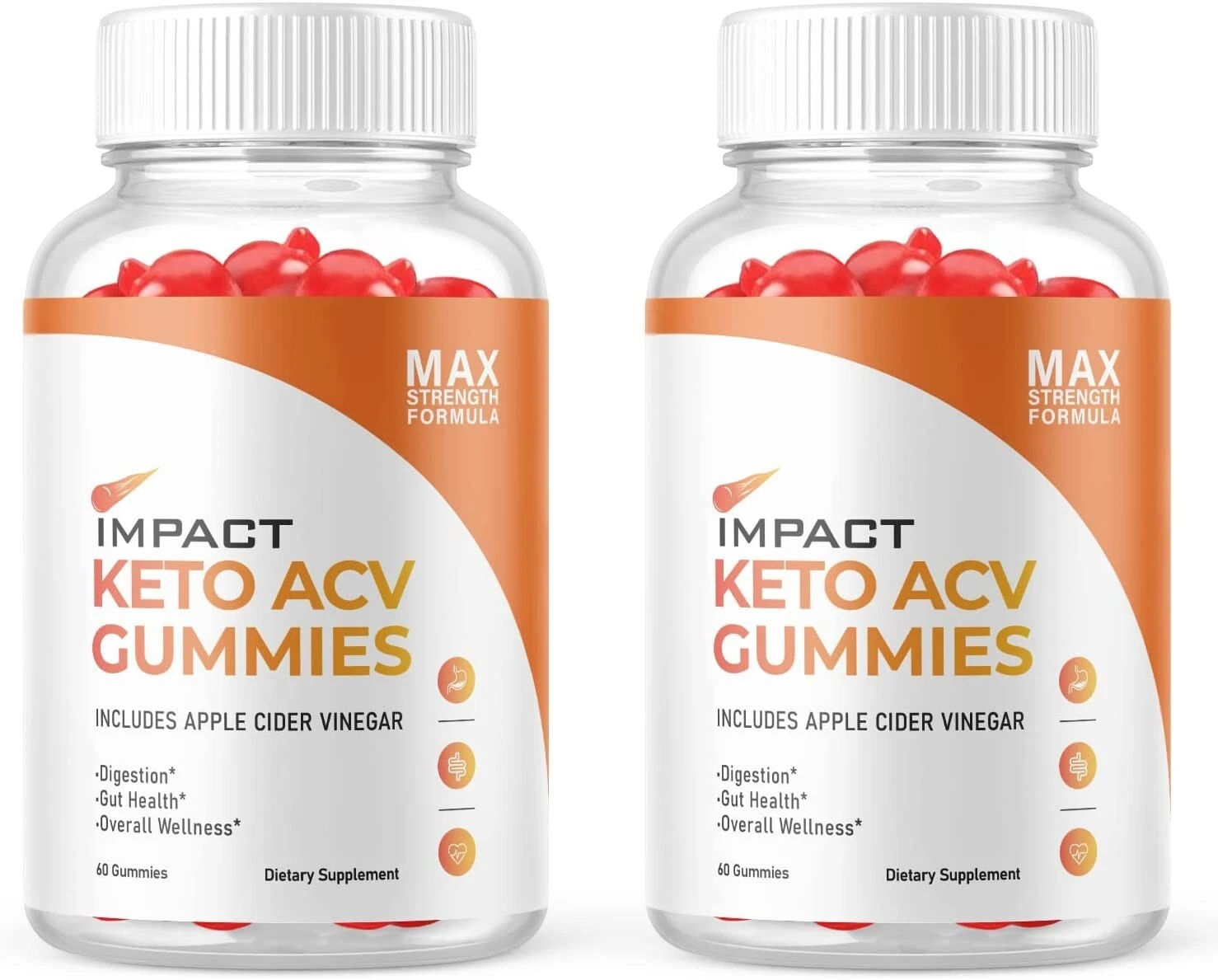 2 Pack- Impact Keto ACV Gummies, Weight Loss Supplement-120 Gummies
